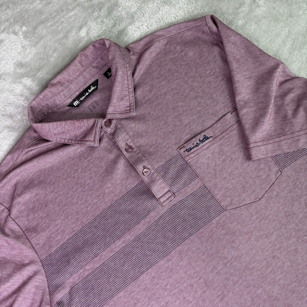 Travis Mathew Polo Shirt Mens XL Purple Golf Casual‎ Performance Lightweight